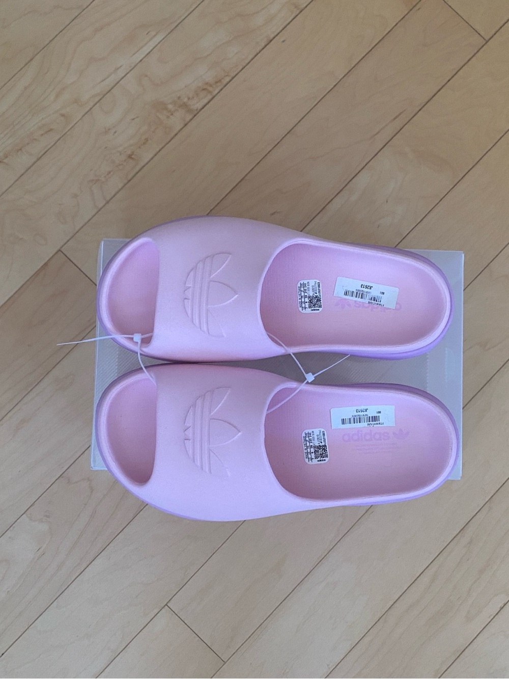 NEW Adidas Adifom Pink Chunky Two Tone Platform Slide Mules - Picture 4 of 9